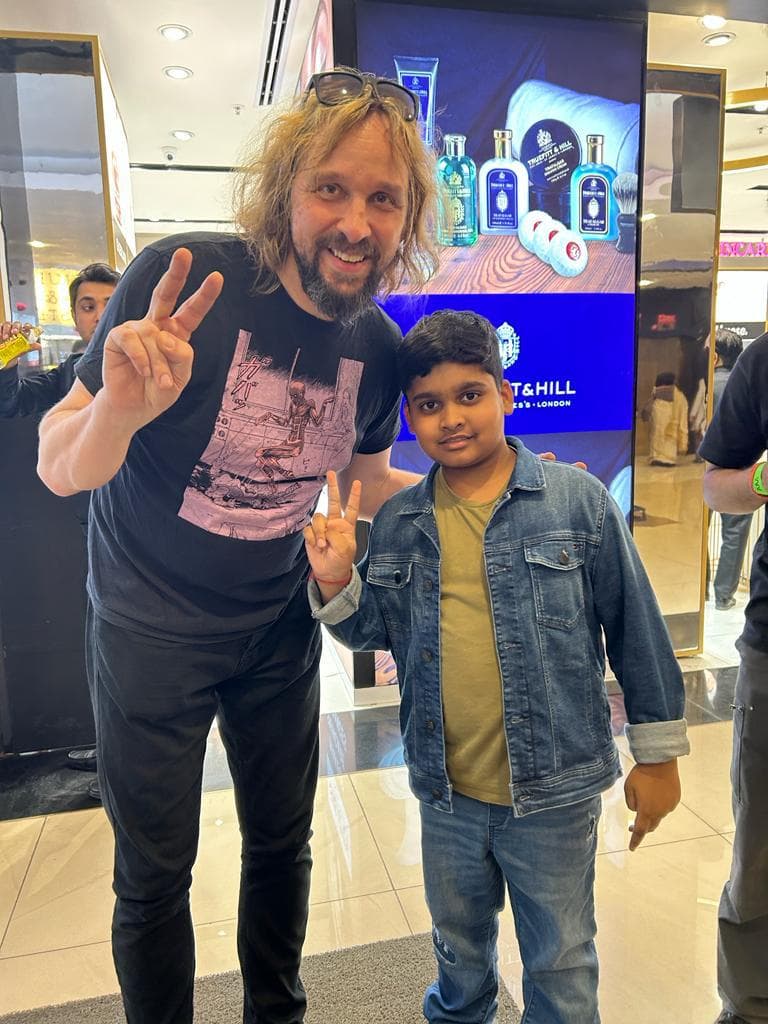 Student with music instructor